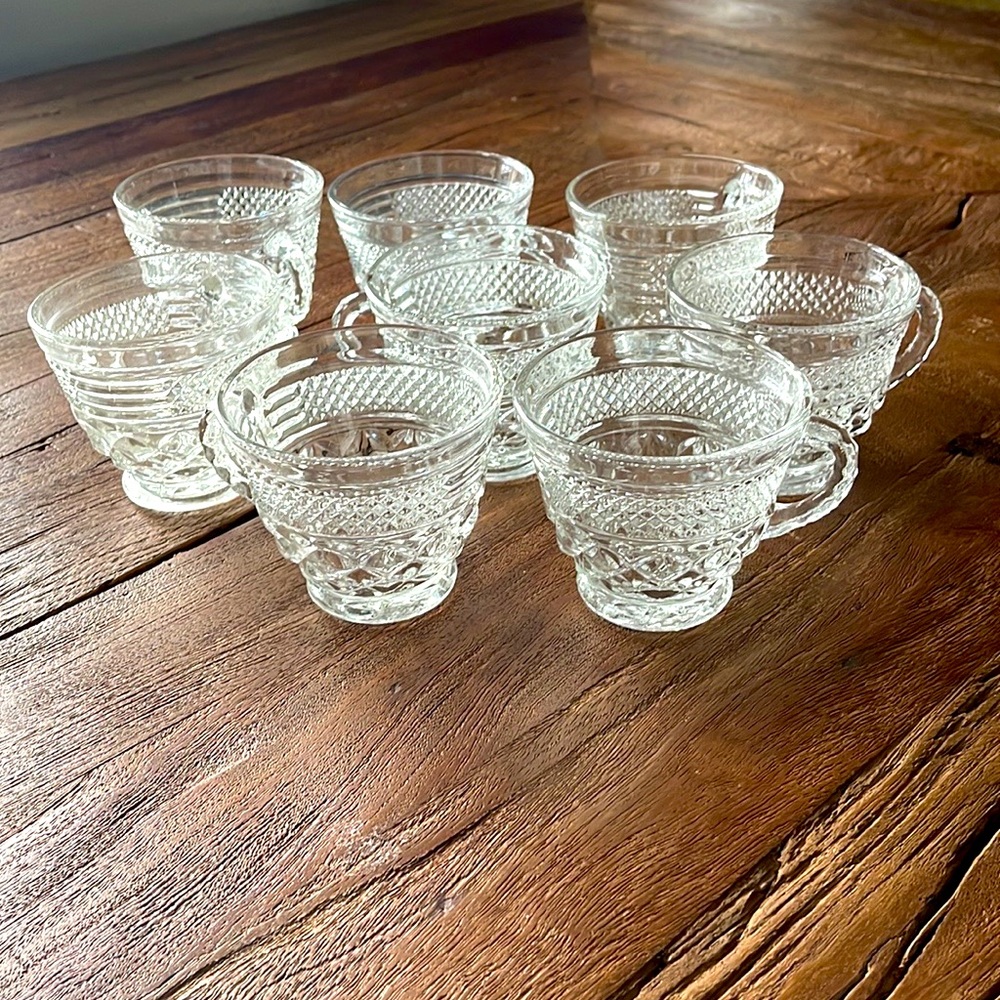 6 Punch Cups Anchor Hocking Wexford Punch 3.5” x 3”